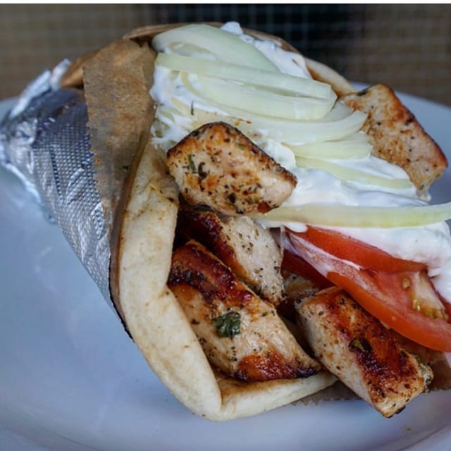 Chicken Souvlaki Sandwich.